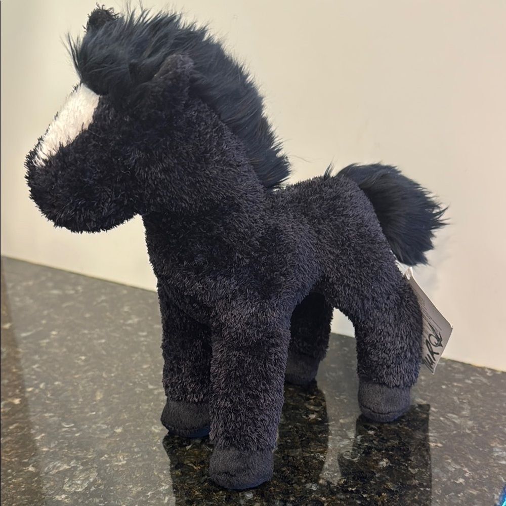 Aurora-Cavalia Thunder Black Plush Stuffed Horse 11”. NWT